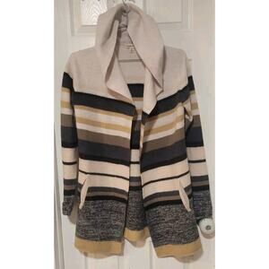 Toad&Co Striped Cardigan - Cream, Brown, Gray